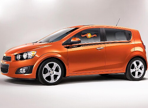 Vinilos con franjas laterales Sonic para puerta para Chevrolet Aveo
