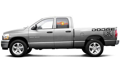 Dodge Ram mk4 1500 Rebel Compass cama lateral gráficos raya pegatina calcomanía
