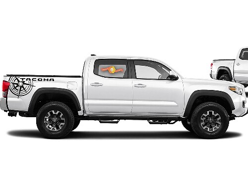 Calcomanía con gráficos laterales para cama Toyota Tacoma TRD, modelo 9
