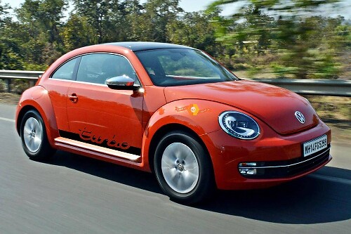 Calcomanías de vinilo con franjas laterales Turbo Script para VW Beetle 2011-2018