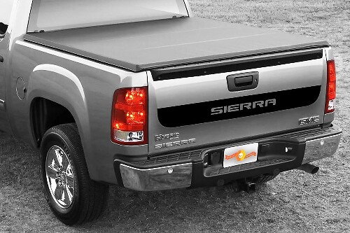 Calcomanía de vinilo con franja decorativa para portón trasero para GMC Sierra 2008-2014