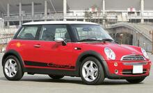 Mini Cooper R50 R53 bandera a cuadros rayas laterales gráficos pegatinas calcomanías 1
 2