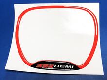 Anillo embellecedor del VOLANTE 392 HEMI emblema abovedado pegatina calcomanía Dodge Challenger Charger
 2
