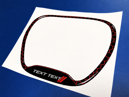 Etiqueta adhesiva de vinilo para volante con anillo de adorno abombado en panal rojo estilo Scat Pack para Dodge Challenger