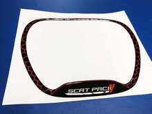 Anillo de ajuste del volante Scat Pack emblema rojo abovedado pegatina calcomanía Challenger Charger Scatpack
 2