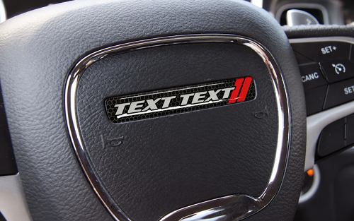 Scat Pack Style TEXT TEXT Red Honeycomb 392 TEXT Domed Strip — Adhesivo de vinilo (volante) para Dodge Challenger