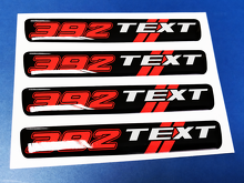Scat Pack Style TEXT TEXT Red Honeycomb 392 TEXT Domed Strip — Adhesivo de vinilo (volante) para Dodge Challenger_3