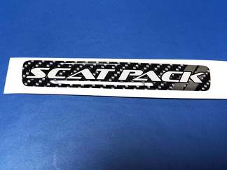 Un volante Scatpack Rayas grises Emblema de fibra de carbono Estilo de calcomanía abovedada
