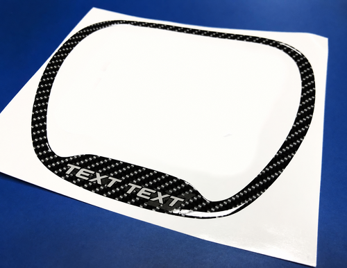 Anillo de Adorno Abombado de Fibra de Carbono Gris estilo Scat Pack TEXTO TEXTO Calcomanía de Vinilo para Volante Dodge Challenger