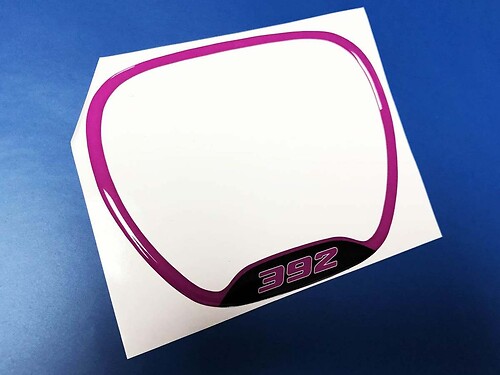 392 Purple Domed Trim Ring — Adhesivo de vinilo (volante) para Dodge Challenger