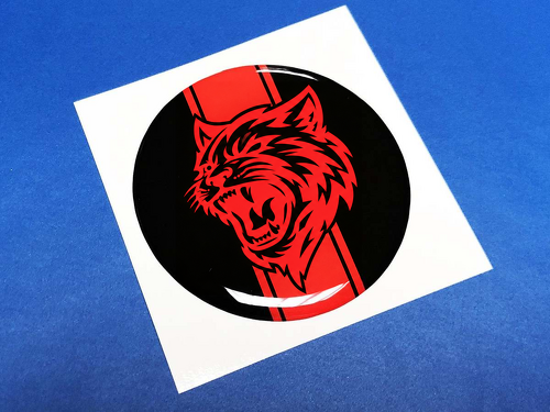 Hellcat Fuel Door Insert emblema calcomanía adhesiva abovedada para Challenger
