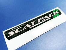 Volante Scat Pack Verde panal Rayas emblema abovedado Pegatina Calcomanía Challenger Charger Scatpack
 2
