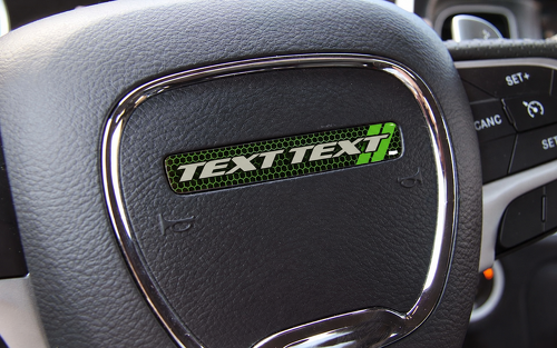Scat Pack Style TEXT TEXT Lime Honeycomb Domed Strip — Adhesivo de vinilo (volante) para Dodge Challenger