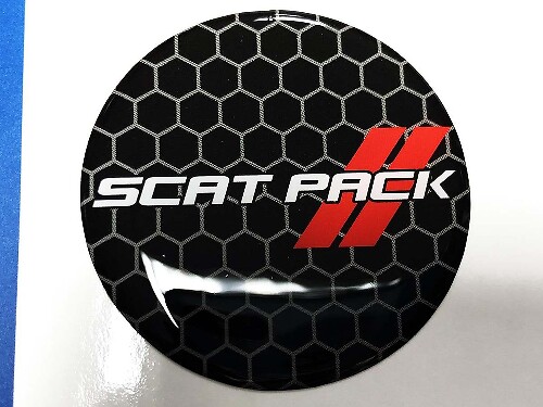 Calcomanía abombada para insertos de tapa de combustible estilo Scat Pack para Dodge Challenger