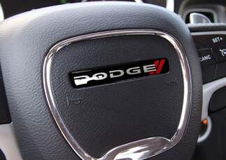 Calcomanía abovedada del emblema del volante One Challenger Charger dodge

