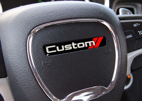 Custom Red Slash Domed Strip — Adhesivo de vinilo (volante) para Dodge Challenger