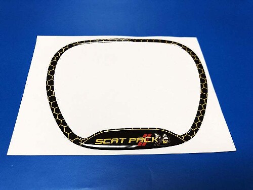 Calcomanía de Anillo de Recorte para Volante estilo Scat Pack para Dodge Challenger Charger