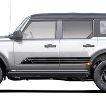 Vinilo adhesivo de bandas laterales de estilo retro con montañas para Toyota 4Runner_3