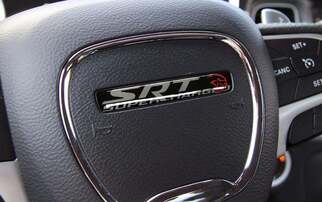 Volante SRT Supercharged emblema calcomanía abovedada Challenger Charger Dodge
