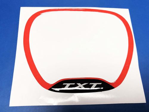 TXT Red Steering Wheel Trim Ring Universal Adhesivo de vinilo para Dodge Charger