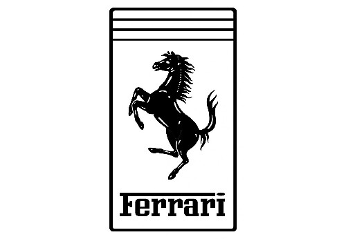 Pegatina universal de vinilo con logotipo de Ferrari
