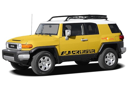 Adhesivo Vinilo con Letras de Marca Rayadas para la Puerta Lateral para Toyota FJ Cruiser