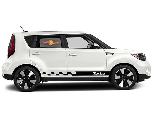 Adhesivo gráfico de rayas de Panel basculante inferior lateral Turbo para Kia Soul 4
