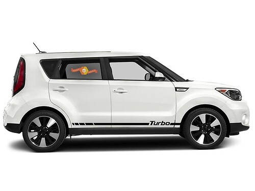 Panel basculante inferior lateral Turbo, pegatina gráfica a rayas para Kia Soul 3

