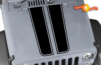 4x4 calcomanía vinilo capucha rayas para Jeep Wrangler 2011 - 2019 JK Rubicon
