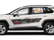Par de NUEVO estilo TRD RAV4 2019 2020 Toyota Pegatina Calcomanía Camo Montañas
 2