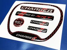 Conjunto de CHARGER HONEYCOMB Desarrollado por SRT Anillo embellecedor del volante emblema pegatina adhesiva en forma de cúpula 2
 3