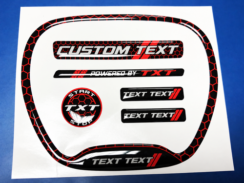 Conjunto de Challenger SRT Scat Pack Honeycomb Red VOLANTE TRIM RING emblema abovedado Pegatina Calcomanía Cargador Dodge Scatpack
