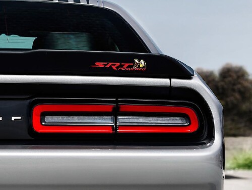 Calcomanía de Insignia Abombada Roja Powered Bee Scat Pack SRT para Dodge Challenger Charger