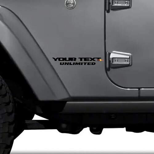 Calcomanía de texto personalizado para Jeep Wrangler Unlimited CJ TJ YK JK XJ