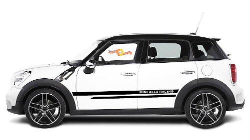 Kit de vinilos adhesivos de franjas laterales estilo Mini All4 Racing para MINI Countryman R60