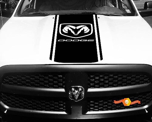 Dodge Ram 1500 2500 3500 Vinilo Racing Stripe Hemi Hood Calcomanías Pegatinas #4
