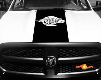 Dodge Ram 1500 2500 3500 vinilo Racing Stripe Rumble Bee Hemi Hood calcomanías pegatinas #8
