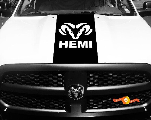 Dodge Ram 1500 2500 3500 Vinilo Racing Stripe RAM Hemi Hood Calcomanías Pegatinas #13
