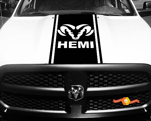 Dodge Ram 1500 2500 3500 Vinilo Racing Stripe RAM Hemi Hood Calcomanías Pegatinas #14
