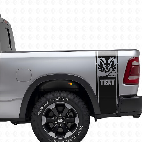 Juego de adhesivos de vinilo personalizados estilo franja lateral Hemi para Dodge Ram 1500 2500
