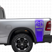 Juego de adhesivos de vinilo personalizados estilo franja lateral Hemi para Dodge Ram 1500 2500_2