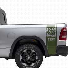 Juego de adhesivos de vinilo personalizados estilo franja lateral Hemi para Dodge Ram 1500 2500_3
