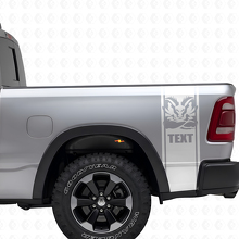 Juego de adhesivos de vinilo personalizados estilo franja lateral Hemi para Dodge Ram 1500 2500_5