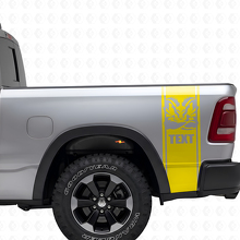 Juego de adhesivos de vinilo personalizados estilo franja lateral Hemi para Dodge Ram 1500 2500_6