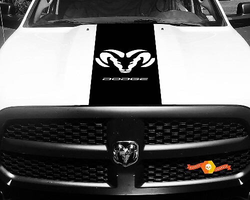 Dodge Ram 1500 2500 3500 Vinilo Racing Stripe RAM Dodge Hood Calcomanías Pegatinas #28
