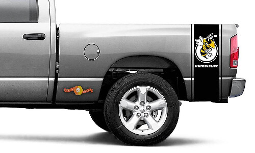 Calcomanía de vinilo para cabecera con franjas estilo Rumble Bee para Dodge Ram