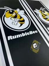 Calcomanía de vinilo para cabecera con franjas estilo Rumble Bee para Dodge Ram_2