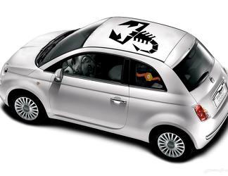 Fiat 500 vinilo Racing Scorpion Logo techo raya calcomanía pegatina 58
