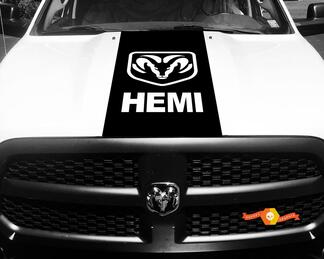 1500 2500 3500 Camión Vinilo Racing Calcomanías Stripe Hemi Ram Dodge Hood Stickers #74
