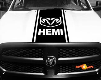 1500 2500 3500 calcomanías de carreras de vinilo para camiones rayas Hemi Ram Dodge Hood pegatinas #75
